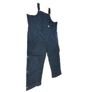 NWT! "Carhartt" Mens Insulated Bib Overalls Blk Quilt  Workwear SZ 2XL Loose Fit